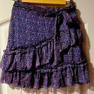 American eagle ruffled skirt elastic waist with Tie sash